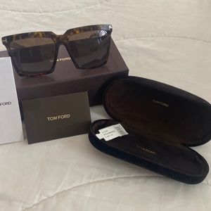 Tom Ford Sabrina Tortoiseshell Polarized Sunglasses